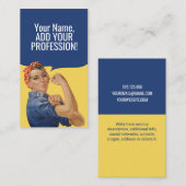 Custom Rosie The Riveter Feminist bold grappige st Visitekaartje (Voorkant / Achterkant)