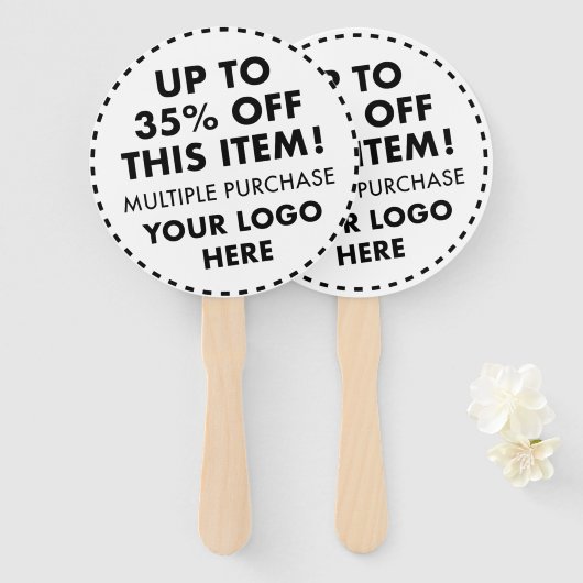 Custom Round Hand Fans 35% OFF Bulk Kopen Korting Handwaaier (Voorkant en achterkant)