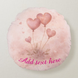 Custom Round Heart Balloon Pillow Rond Kussen