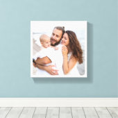 Custom Rounded Corner Photo Family Canvas Afdruk (Insitu (Houten vloer))