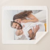 Custom Rounded Corner Photo Family Sherpa Deken (Voorkant (horizontaal))