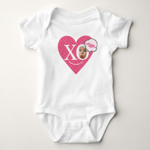 Custom roze Baby Meisje Mijn 1'st valentijns! Romper
