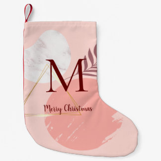 Custom Roze Botanische Moderne Kerstkous Kleine Kerstsok