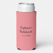 Custom Roze Bruiloft Bachelorette Party Gift Favor (Seltzer Achterkant)