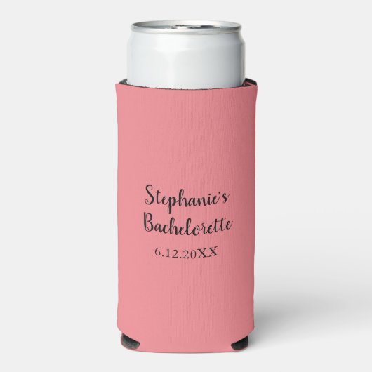Custom Roze Bruiloft Bachelorette Party Gift Favor (Seltzer Voorkant)