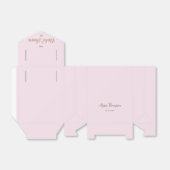 Custom Roze Chic Vrijgezellenfeest Goud Script Mod Bedankdoosjes (Uitgevouwen)