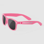 Custom roze flamingo paradijs Waterverf Zonnebrillen (Links)