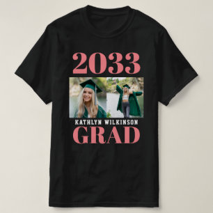 CUSTOM Roze Modern Eenvoudig Manuscript 2 het Afst T-shirt