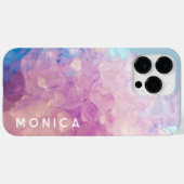 Custom Roze Paarse Crystal Quartz Stone Naam Schat Case-Mate iPhone Case (Achterkant (horizontaal))
