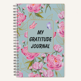 Custom Roze Rozen Dankbaarheid Notitieboek