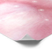 Custom Roze Waterverf Roller Blade Verjaardag Poster (Hoek)