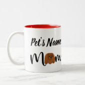 Custom Ruby Cavalier King Charles Spaniel Gift Tweekleurige Koffiemok (Links)