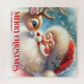 Custom Rudolph and Santa Christmas Puzzle for Kids (Horizontal)