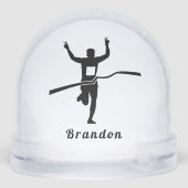 Custom Runner Finish Line Snow Globe Gift (Arrière)