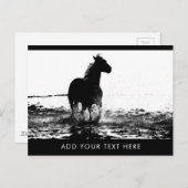 Custom Running Horse Animal Sjabloon Glossy Briefkaart (Voorkant / Achterkant)