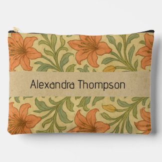 Custom rustic burlap Kraft background Floral Etui