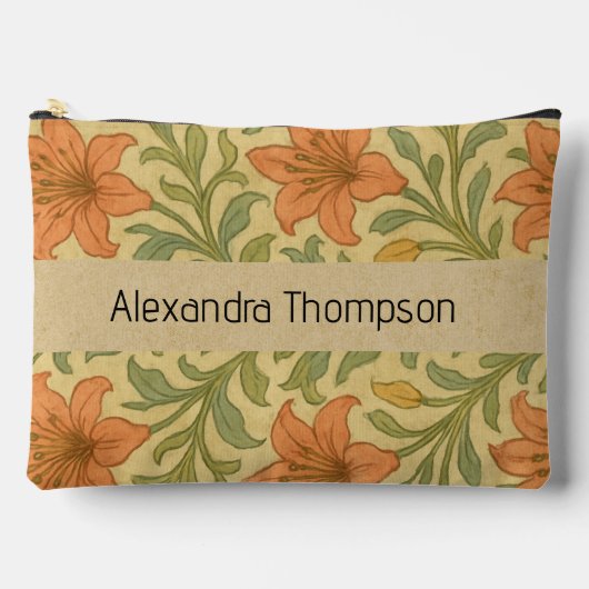 Custom rustic burlap Kraft background Floral Etui (Voorkant)