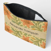 Custom rustic burlap Kraft background Floral Etui (Open)