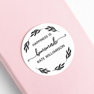 Custom Rustic Happiness wordt gemaakt door Ronde Sticker