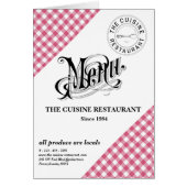 Custom Rustic Restaurant Menu Card (Devant)