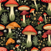 Custom Rustic Table Runner Mushrooms & Moss Art Lange Tafelloper