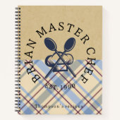 Custom rustic tartan Classic Farmhouse Brown Notitieboek (Voorkant)