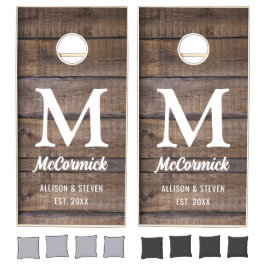 Custom rustieke schuur hout familie monogram naam
