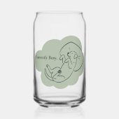 Custom Sage Green Labrador Glass | Dog Mom Gift (Recto)