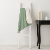 Custom Sage Home Sweet Home Zip Code Sherpa Deken (In situ)