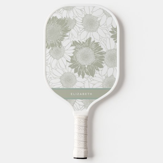 Custom Sage Zonnebloem Pickleball Paddle (Achterkant)