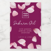 Custom Sakura Oil Label Wijn Etiket (Enkel label)
