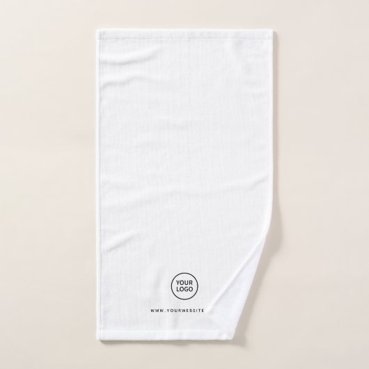Custom Salon Company Logo White Bad Handdoek (Handdoek)