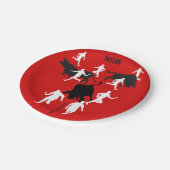 Custom, San Fermin Pamplona, bull run / encierro, Papieren Bordje (Gekanteld)