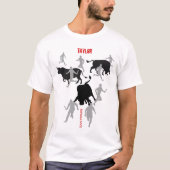 Custom, San Fermin Pamplona, encierro/bull run, T-shirt (Voorkant)