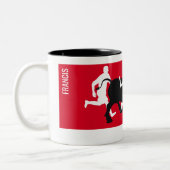 Custom, San Fermin Pamplona, encierro/bull run, Tweekleurige Koffiemok (Links)