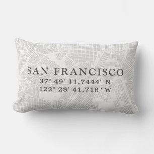 Custom San Francisco Map   Lichtgrijs Kussen