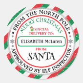Custom Santa Claus Name Sticker — North Pole Works (Devant)