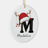 Custom Santa Monogram Ornament for Teachers (Rechts)