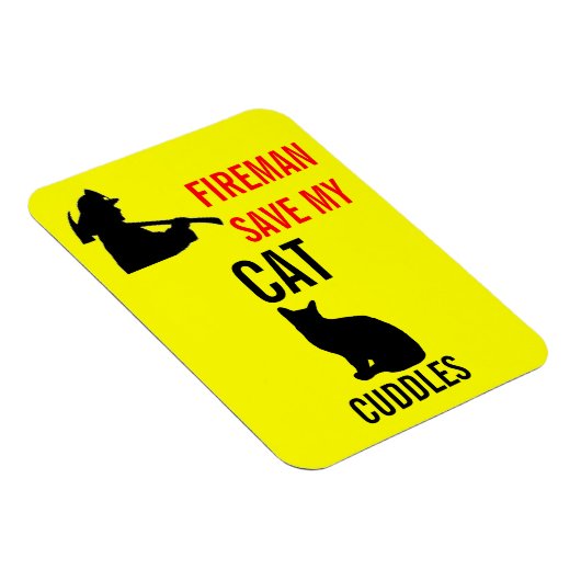 Custom Save My Cat Fire Safety Magneet (Rechterzijde)