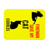 Custom Save My Cat Fire Safety Magneet (Horizontaal)