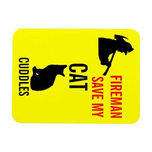 Custom Save My Cat Fire Safety Magneet (Horizontaal)