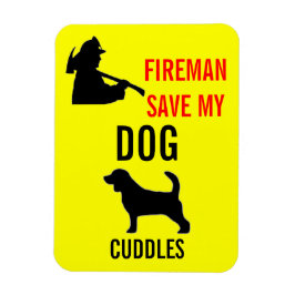 Custom Save My Dog Fire Safety Magneet
