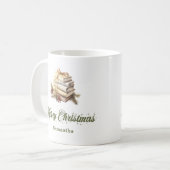 Custom Scandinavian Christmas Name Coffee Mug (Devant gauche)