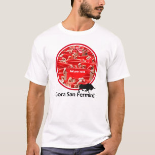 Custom scarf, San Fermin encierro, bull run logo T-shirt