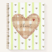 Custom schattig script Mooie girly harten Groen Notitieboek (Voorkant)