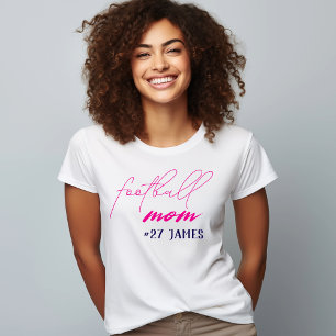 Custom Schattige Football Mom Tri-Blend Shirt