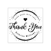 CUSTOM | SCHATTIGE HART ELEGANT DANK U RUBBER STEM 	RUBBERSTEMPEL (Afrduk)