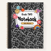 Custom School Notitieboek - Zwart Wit Crafty Desig (Voorkant)