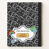 Custom School Notitieboek - Zwart Wit Crafty Desig (Achterkant)