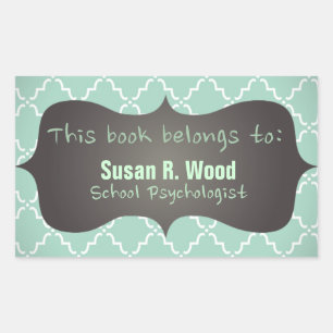Custom School Psycholoog Boek Sticker